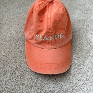 Seaside Vintage Embroidered Orange Hat Cap Unisex